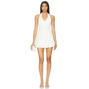 Amanda Uprichard Payton Romper in Ivory