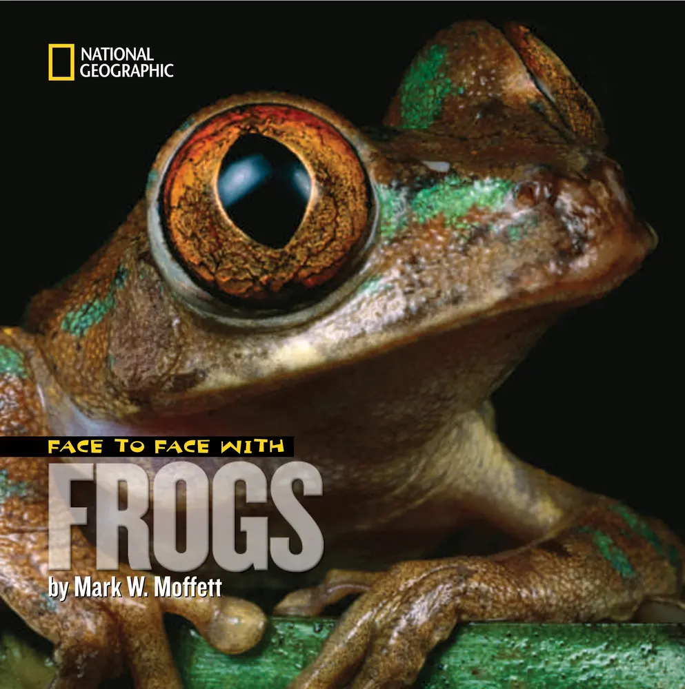 Used Paperback Book - Face to Face with Frogs by Mark Moffett (English) School & Educational Supply for Learning Amphibian Metamorphosis, Distinctive Features, Diet, Habitat, Animal Facts, Expert View, Rain Forest Insights, 2 in