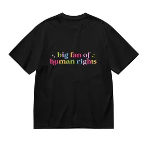 Breathable Cotton Fashion T-Shirt - Short-Sleeve Minimalist Human Rights Print Sports Top, Comfortable Casual Equality Tee, Social Justice Gift for Activists