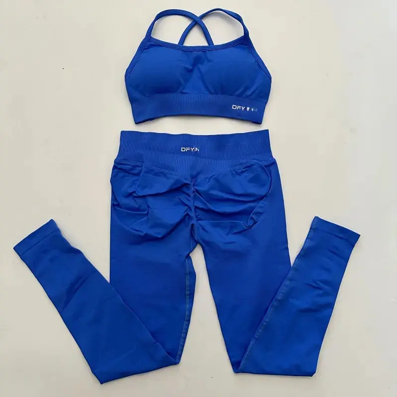 DFYNG Dynamic Set - Red Leggings & Backless Sports Bra for Performance and Style - Activewear Goals - Fitness Fashion - Workout Ready