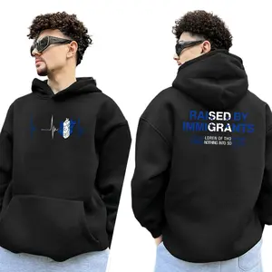 [Made in USA] Raised By Immigrants Two-Sided Hoodie, Honduras American Pride Sweatshirt, Latino Heritage Cultural Identity Quote, Unisex Cotton Hoodie Gift