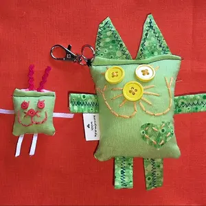 Mommy and Me Bag Charm Flea 2pc combo by SkrapKatz for Mother's Day