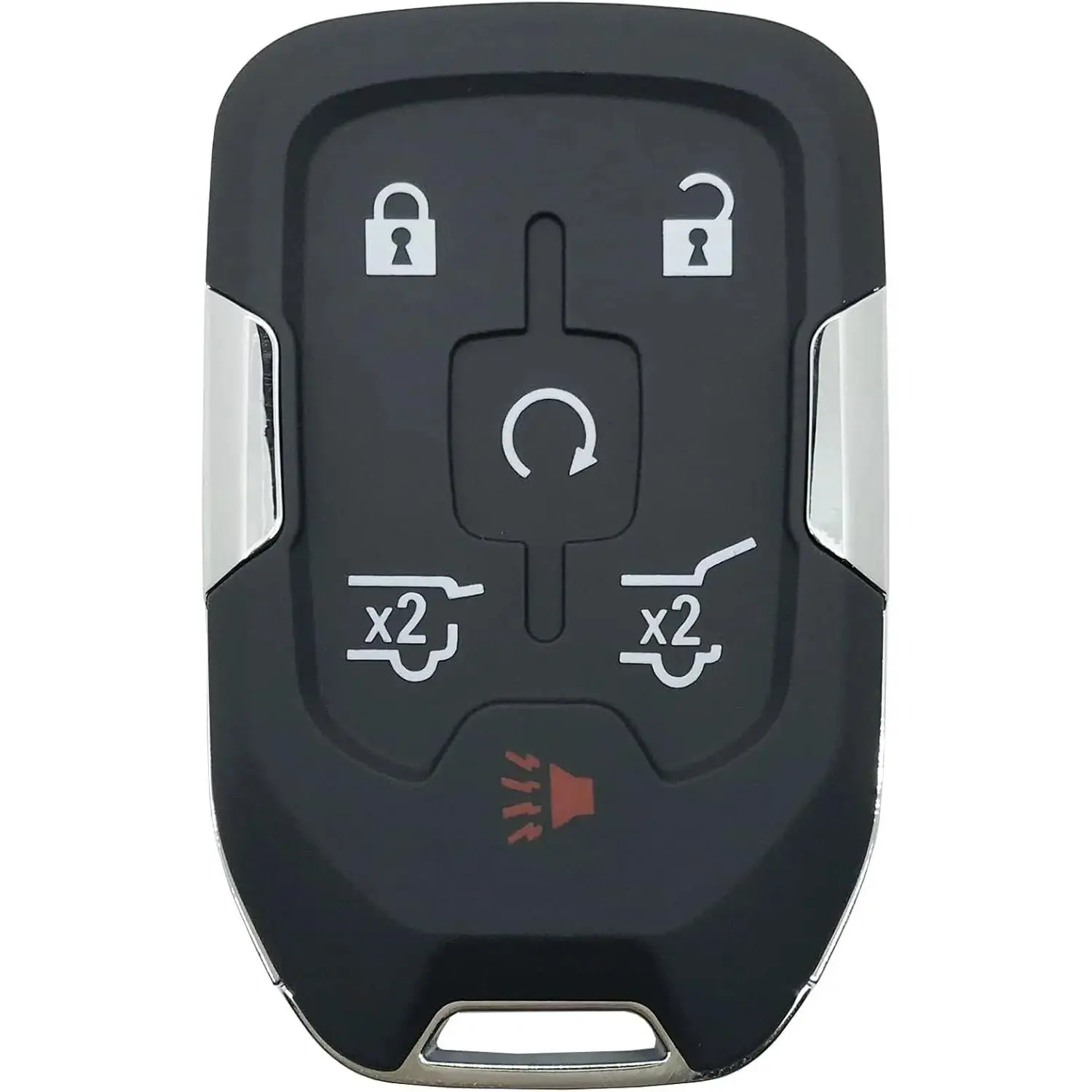 Replacement Key Fob Cover Case fit for Chevy Suburban Tahoe 2015 2016 2017 2018 2019 2020 GMC Yukon Keyless Entry Smart Remote Key Fob Shell (Black)