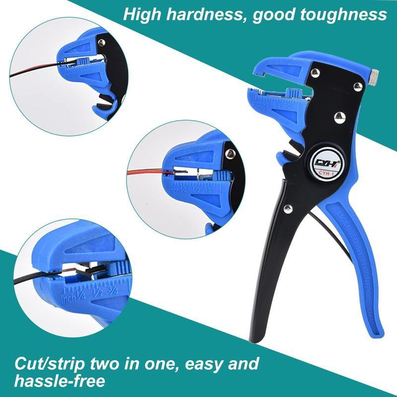 2 in 1 Automatic Wire Stripper Cutter Wire Stripping Tool And Multi-Function Hand Tool Wire Striper Self Adjusting Crimper Cable Cutter Pliers 2 in 1 Automatic Wire Stripper Cutter Wire Stripping Tool And Multi-Function Hand Tool Wire Striper Self Adjusting Crimper Cable Cutter Pliers