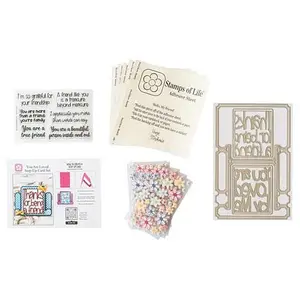 Crafts & Sewing Stamps of Life You Are Loved Step-Up A2 Card Stamp and Die Set
