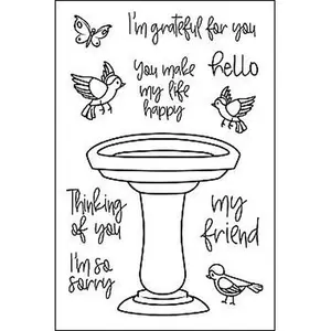 Crafts & Sewing The Stamps of Life birdbath2stamp Stamps