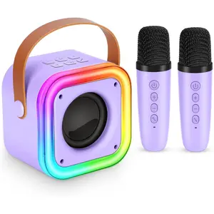 Z-MT2 Mini Karaoke Machine for Kids, Girl Toys Gifts, Kids Karaoke Wireless Microphone for 4,5,6,7,8,9,10,11,12 Years Old Boys and Girls Christmas Party Gifts Toys (Purple)