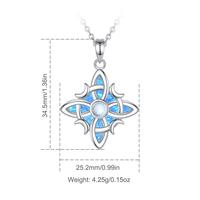 Blue Opal Four-Petal Moonstone With Gift
