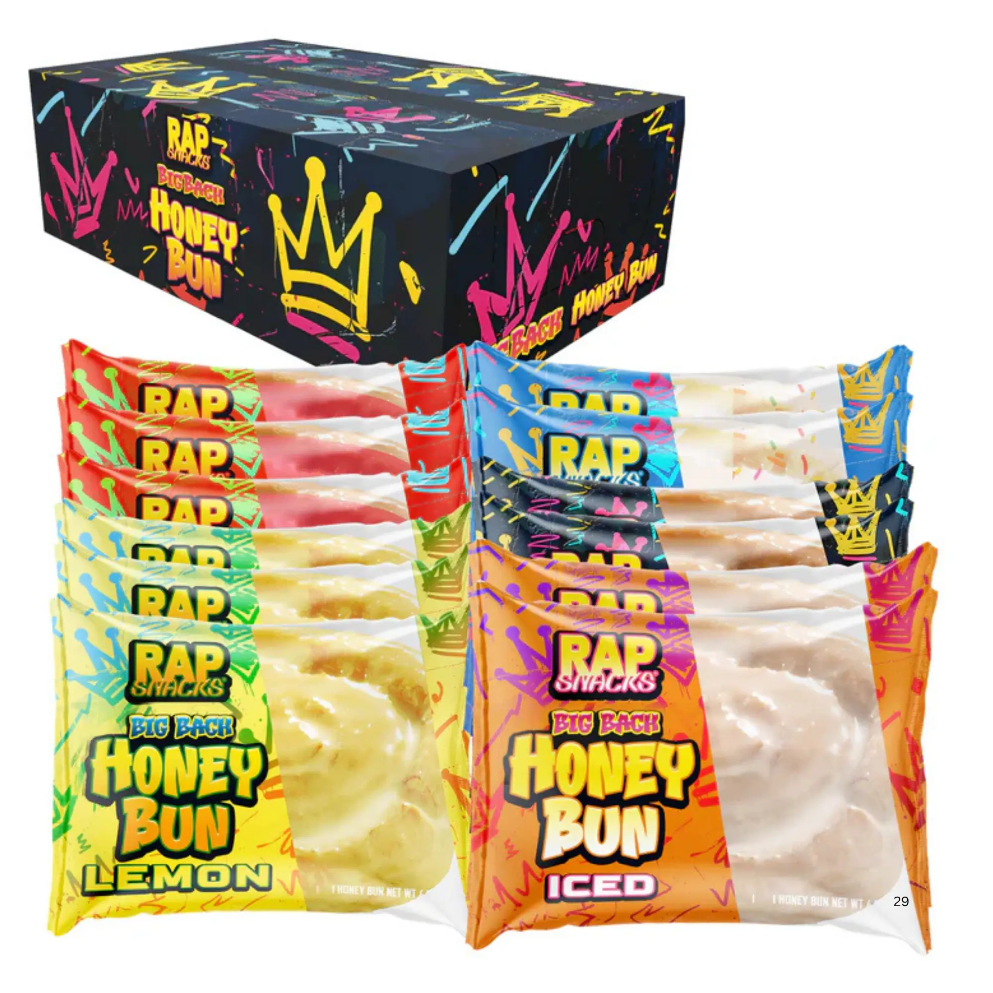 Rap Snacks Big Back Honey Buns Variety Pack (12 Pack)