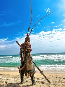 Black Myth Ruyi Jingu Bang Sound & Light Electricity Wu Kong Cosplay Prop with 10 Key Functions for Immersive Gameplay and Trending Games Party Pack,Black myth wukong