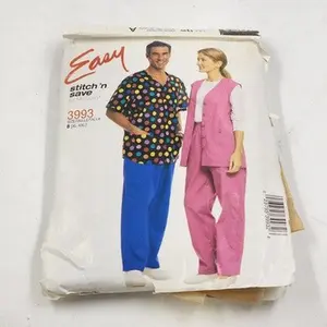 Easy Stitch n Save 3993 Vintage Sewing Pattern Cut 2003 Unisex Vest Shirt Pants