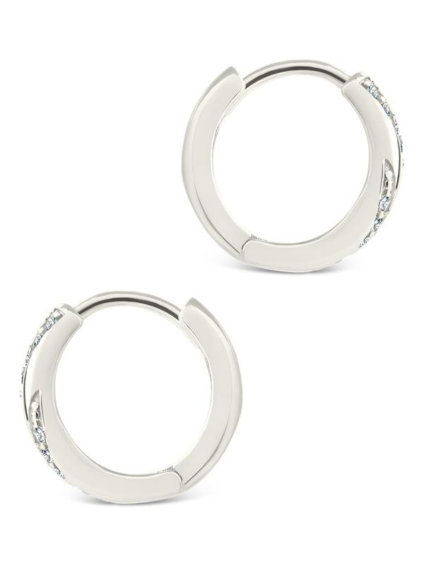 Sterling Silver Adelise Micro Hoops