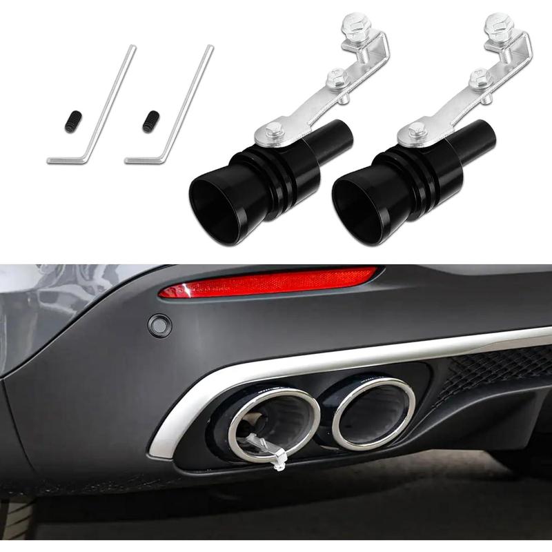 2PCS Turbo Sound Whistle Simulator, Car Turbo Whistle Car, Aluminum Alloy Universal Turbo Sound Exhaust Muffler Pipe Whistle, Automotive Replacement Exhaust Mufflers Fit Car Truck (Black) 2PCS Turbo Sound Whistle Simulator, Car Turbo Whistle Car, Aluminum Alloy Universal Turbo Sound Exhaust Muffler Pipe Whistle, Automotive Replacement Exhaust Mufflers Fit Car Truck (Black)