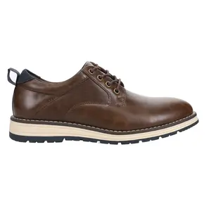 Crevo Mens Genoa Perforated Oxford Casual Shoes - Brown