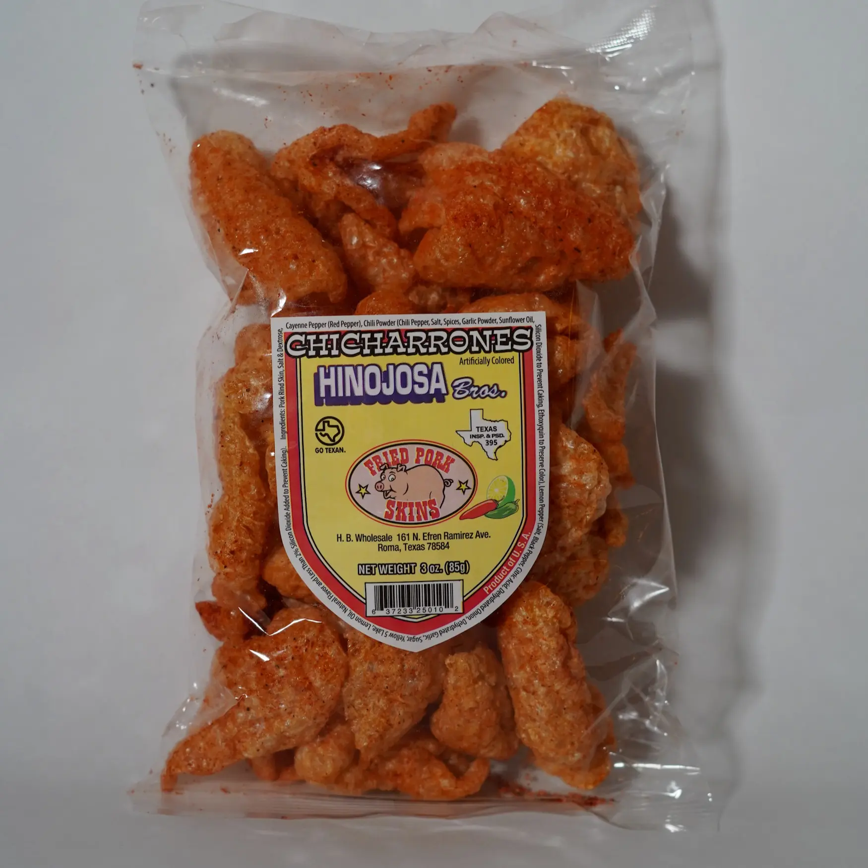 Puffed Pork Rinds | Texas Chile Seasoned Chicharrones | 3 oz