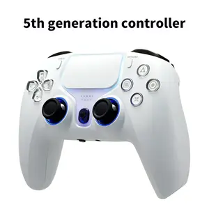 PS4  Controller with 1200mAh , Hall Effect Triggers, RGB Lighting - Compatible with PS4/PS3/PC/iOS/Android, Turbo Mode & Customizable Sensitivity (White)