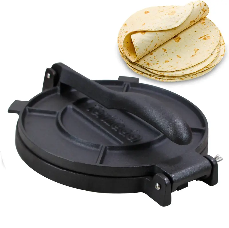 Cast Iron Tortilla Press, Tortilla and Roti Maker, Made in Colombia, 8 Inches Kitchen Sturdy