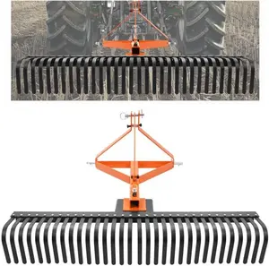 60 in Landscape Rake 3 Point Compatible with Category-1 Tractor 360 Degree Rotation for Farm Garden Clearing Brush Raking Arenas 2 Package