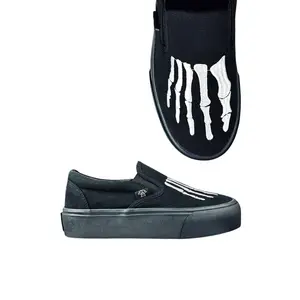 Chill Bones Slip-On Skate Shoes [Black/White]