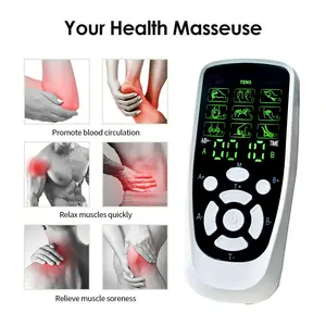 TENS EMS Pain Relief Device – 24 Modes, 40 Intensity Levels, Neck/Back/Shoulder/Knee Muscle Therapy, Portable Electrotherapy Massager for Home & Gym