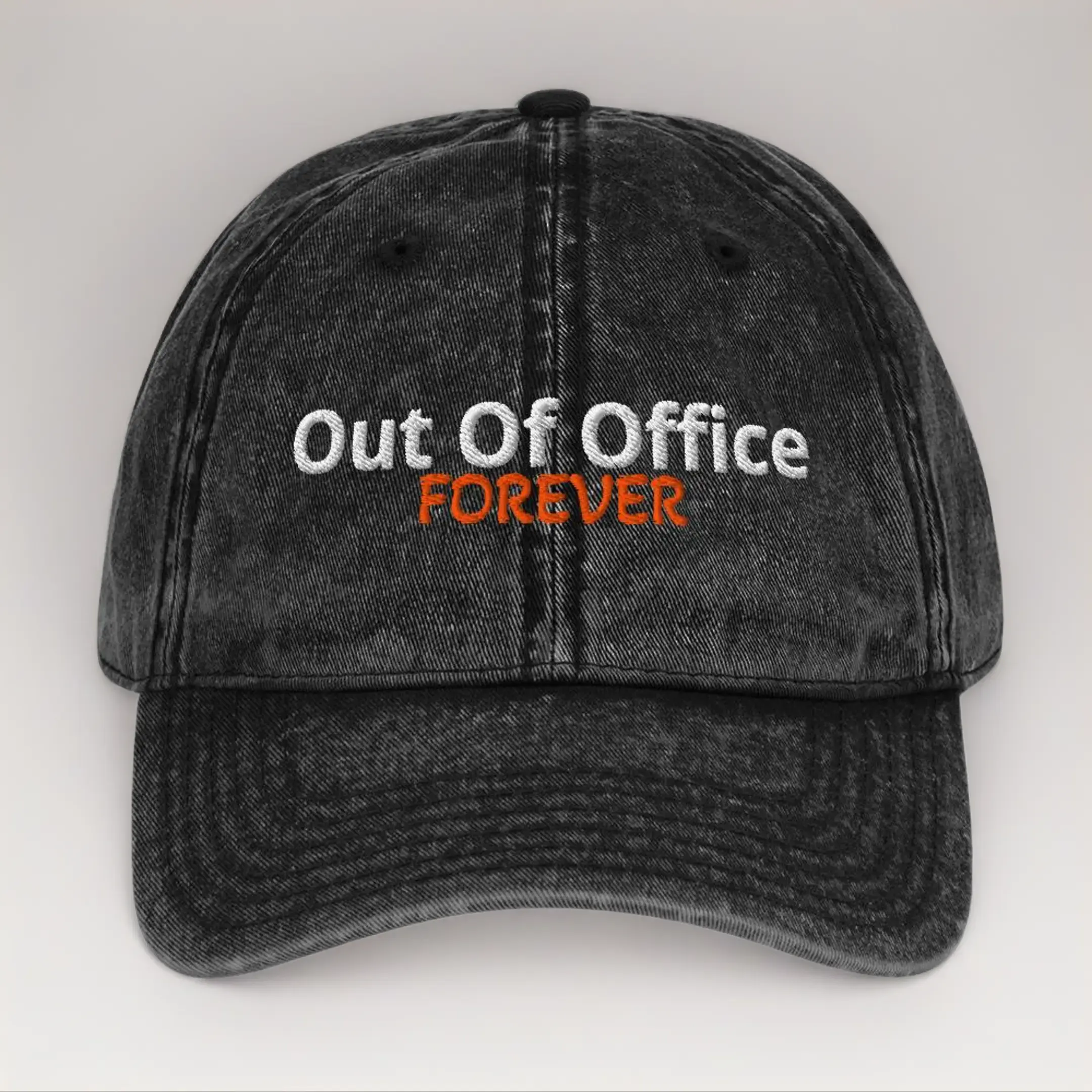 Vintage Cotton Out of Office FOREVER Hat - Classic Style, Comfortable Fit, Perfect for Casual Wear
