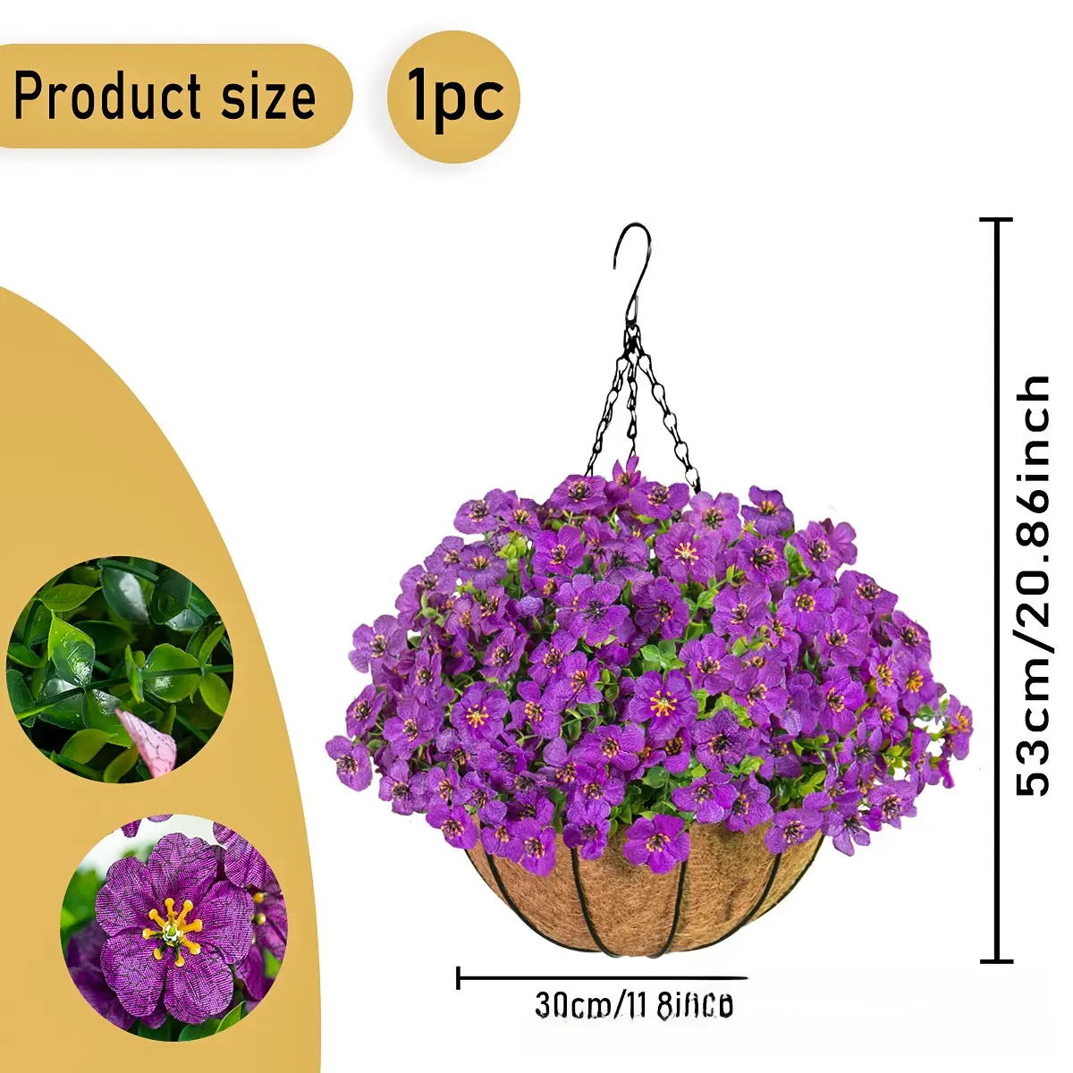 Purple hanging basket-30cm [Large quantities at fa