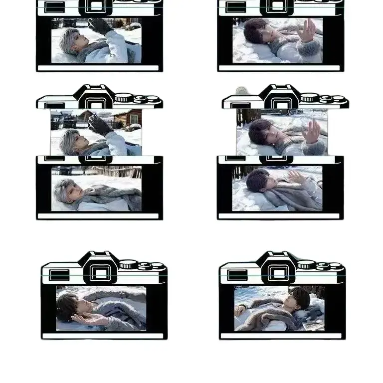 【Love and Deepspace】Dynamic Memory Acrylic Camera Bag Charm with Silver Chain Collectible card