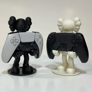 2 Game Console Controller Stands 7 inches tall - Home Decor Display Art Black and White Modern Design