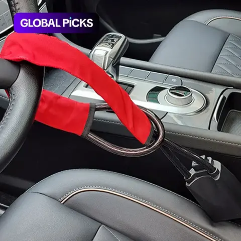 Car Steering Wheel Lock with Key, Universal Anti-Theft Lock for Vehicles, Automotive Accessories #GLOBAL PICKS