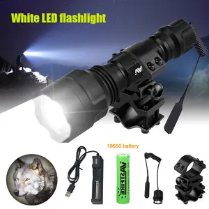 VASTFIRE Ultra Bright C8 White Light Flashlight, Aluminum Hunting Light, Dustproof and Waterproof, Predator Flashlight with Pressure Switch, Used for Hunting Pigs, Coyotes and Varmint household essential