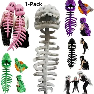 Dinosaur Skeleton Plush Costume, Cozy 3D Spinosaurus, Wearable Cuddly Toy, Perfect for Dress Up & Play, Fun Kids Costume