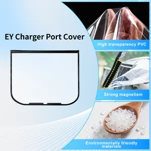 LJH EV Charger Port Cover Waterproof Magnetic Charging Plug Protector for Outdoor All Weather Snow Rain Protection Enhanced Velcro Seal Durable Material Defense Garage Gift Steel