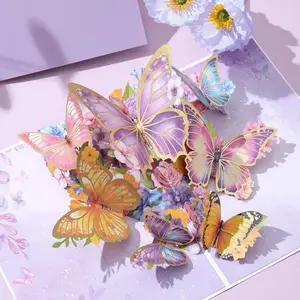 3D Pop-Up Butterfly Card, Premium Butterfly Greeting Card, Perfect Graduation Gift, Handcrafted 3D Floral & Butterfly Card