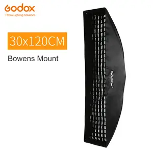 Godox 12"x47" / 30x120cm Softbox, Grid Barbed Softbox, Bowens Mount Softbox, suitable for photography studio flash compatibility with Godox VL150II, VL300II, SL60W, SL60IID, SK400II, DP400III, DP600III, QT600III