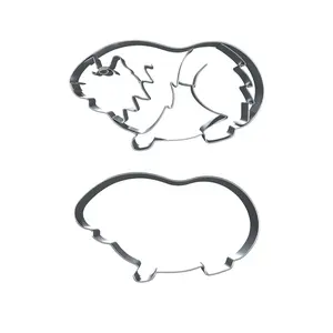 Guinea Pig Cookie Cutter (2 Pack) Basic Outline and Detailed Embossed Cutter - Stainless Steel