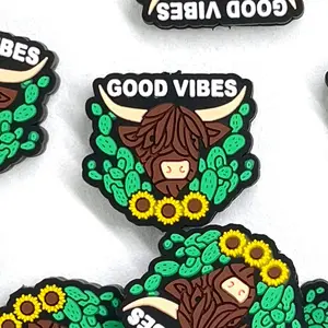 Good Vibes Cows Focal Beads | Farm Country Crafting & Beading DIY Western Theme Supplies