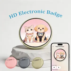 Digital Name Badge for Fans, Supports Image/video Slideshow Via APP, Offline Bluetooth-compatible Sharing, Perfect for Anime Expo, Star-Chasing Events