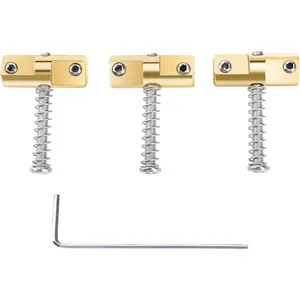 3-Pack Electric Guitar Brass Saddles 10.8mm Compensated Brass Guitar Bridge Saddles Compatible with Fender Telecaster Tele  Style 6 String Guitar Replacement Parts( Brass Color)