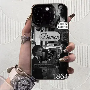 A Vampire Style - Damon Slavatore Gothic Style - Long-lasting Pattern | Glossy Anti-Slip | Shockproof Anti-Drop | Lens Protection | Mobile Phone Case Wholesale, Cost-effective - Long-lasting | Camera Protection iPhone 17 Air 16 15 14 13 12 11 Pro Max Plus