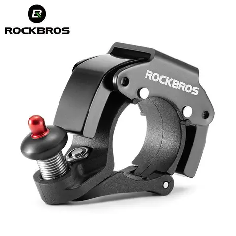 ROCKBROS Hidden Design Brass Bicycle Bell - Mini, Sturdy, Waterproof, Corrosion-Proof, Easy Installation, 100+ Decibels Bright Tone, 22.2mm Handlebar & MTB Compatible Cycling Bike Tools & Equipment