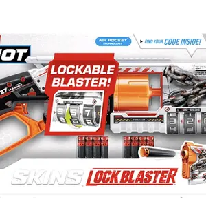 Zuru X Shot Skins Lockable Blaster with 16 Darts - Classic & Novelty Toy
