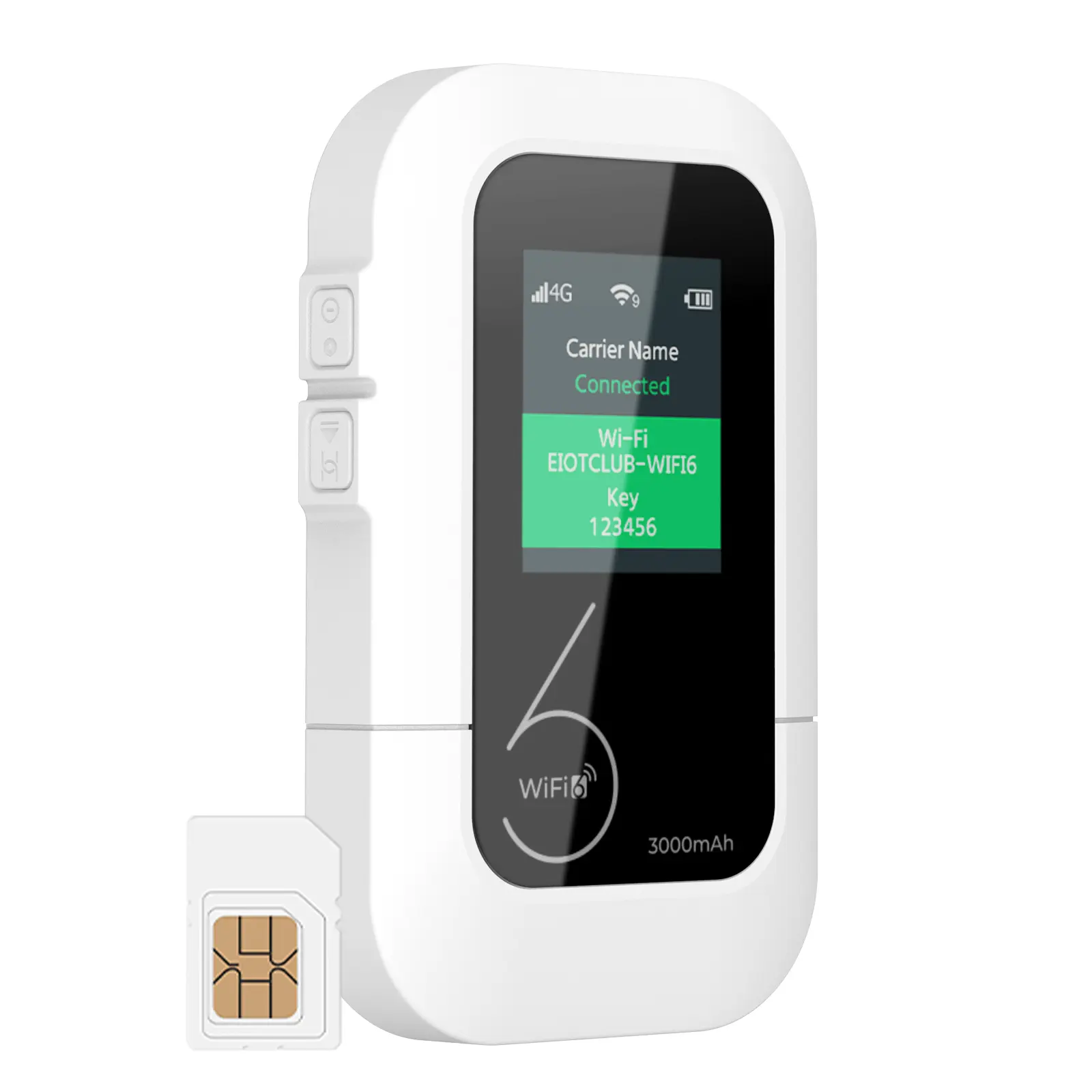 EIOTCLUB 4G LTE WiFi Mobile Hotspot, Portable WiFi Hotspot, 1GB Trial Data, 10 Device Connections, WiFi 6, Pay-as-You-Go Plan, Pocket WiFi for Travel, Camping, Home, Car, RV, Daily Use