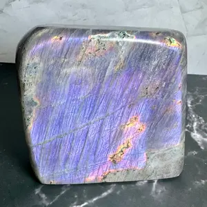 Labradorite Freeform | Purple Pink Blue Green Flash | Large | Polished | Crystal Decor | Healing | Gift
