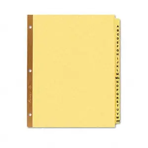 Avery 11306 Reinforced Laminated Tab Dividers 25-Tab A-Z Letter Buff 25 per Set