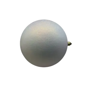 12" Commercial Shatterproof Ball Ornament - Snowball White Glitter