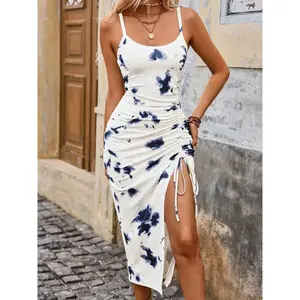 Elegant women's pleated slim camouflage party dress, fashionable evening gown, perfect for parties and special occasionsRAIMENTRY