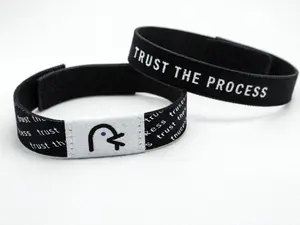 Trust The Process Adjustable Woven Wristband Minimalist Motivational Sports Bracelet for Daily Use