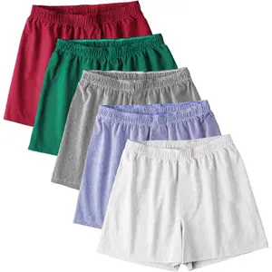 Men’s Cotton Boxer Shorts 5 Pack Loose Fit Boxers, Breathable Woven Underwear, Soft Comfort for Sleep & Lounge