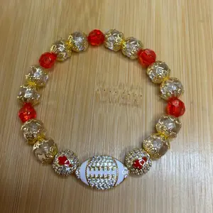 Chiefs Beaded Bracelet with Charms for Women - Fashion Accessory Colorful Imperial