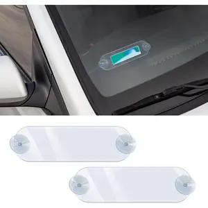 2PCS EZ Pass Holder, EZ Pass Strips with Adhesive and Strong Suction Cups, Toll Pass Windshield Mount Easy to Install and Remove, Toll Pass Holder Universal for Most US States (2PCS)